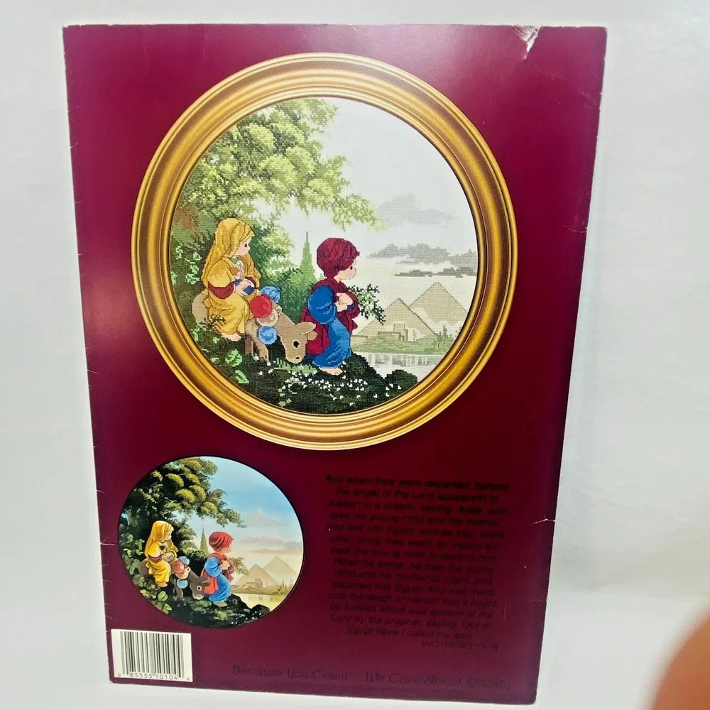 Precious‎ Moments Cross Stitch Flight Egypt Chapel Series PMC-3 Gloria & Pat VTG